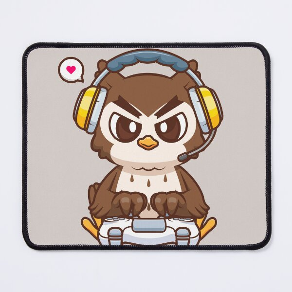 Item preview, Cute Owl Gaming Cartoon Vector Icon Illustration designed and sold by hjian8219.