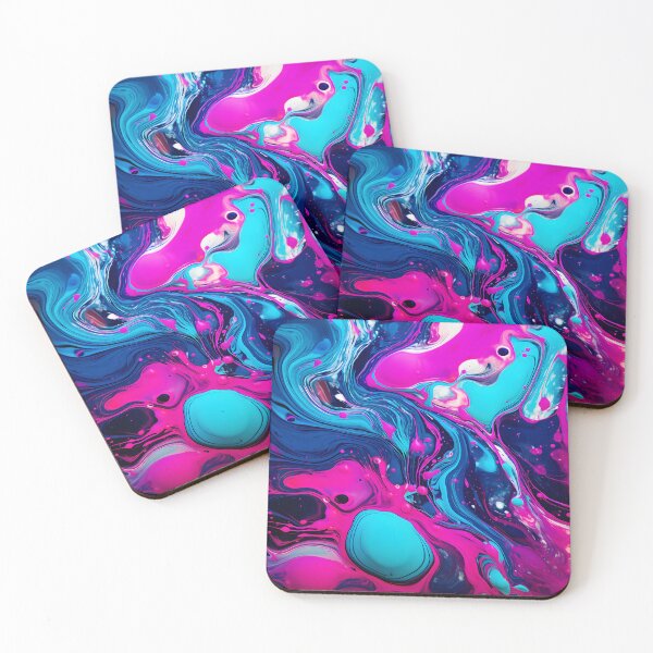 Item preview, Neon Whirlpool: Magenta and Cyan Abstract Swirl designed and sold by VectorPlace.