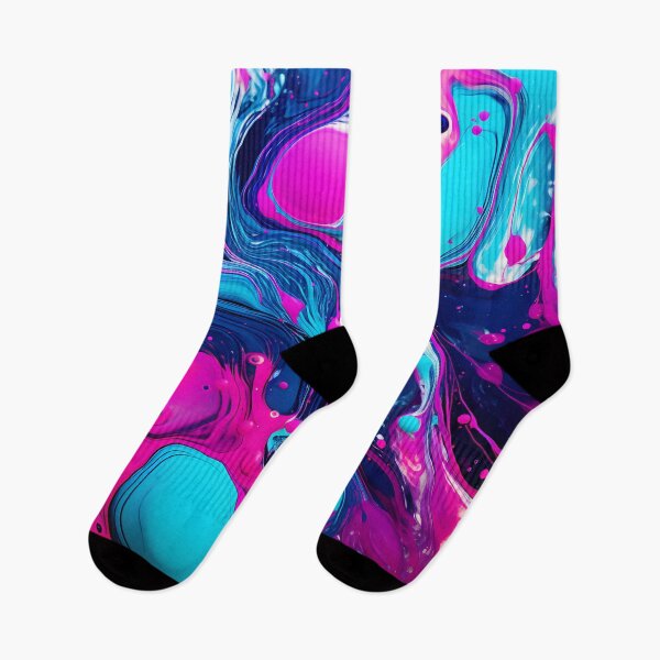 Item preview, Neon Whirlpool: Magenta and Cyan Abstract Swirl designed and sold by VectorPlace.