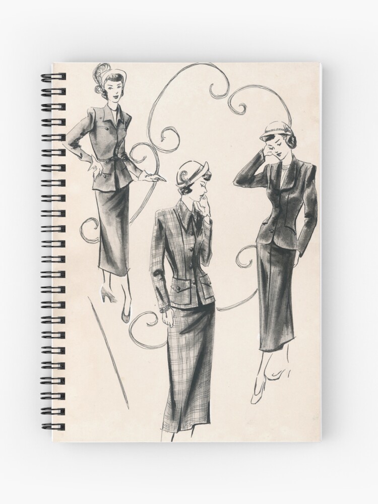 1940s Fashion Sketch by Tana