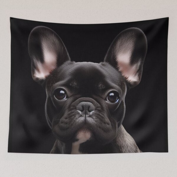 Item preview, Realistic Black French Bulldog Pawtrait designed and sold by PawtraitRealism.