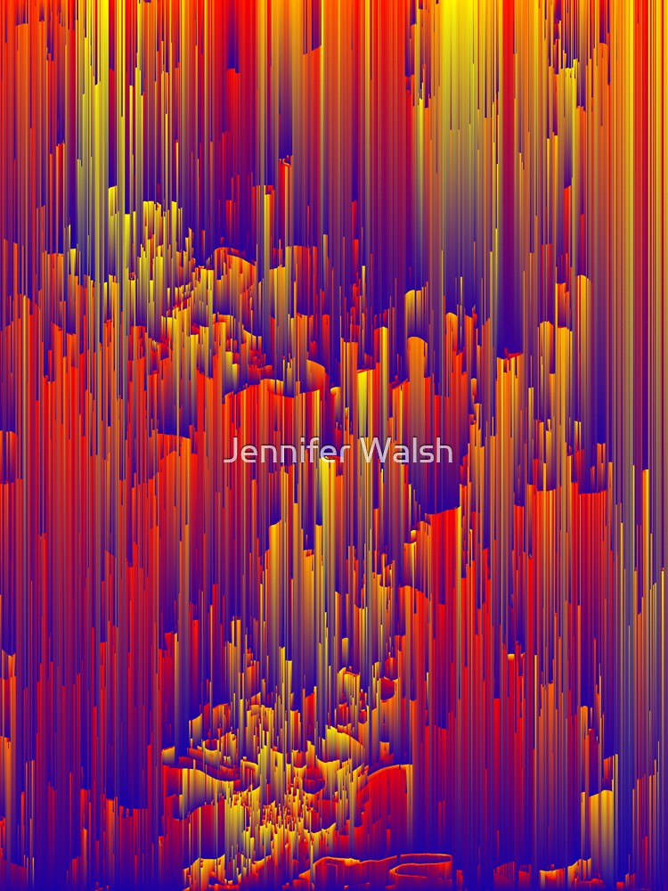 Fiery Rain - Pixel Abstract Art by InsertTitleHere