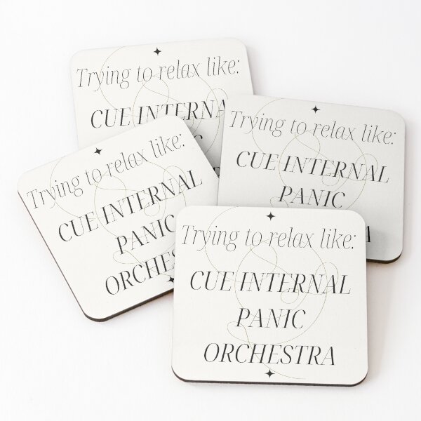 Item preview, Trying to relax like: cue internal panic orchestra designed and sold by ModernDesings.