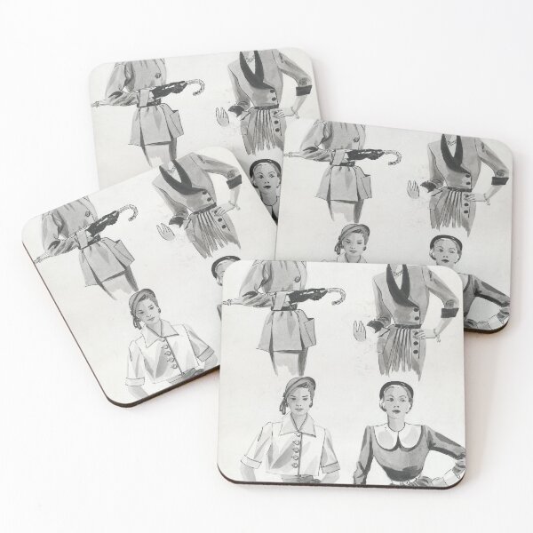Item preview, 1940s Fashion Sketch by Tana designed and sold by TanaBarto.