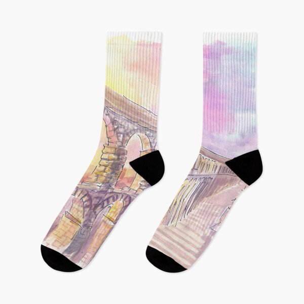 Item preview, Roman Aqueduct of Segovia Spain in Late Sun designed and sold by artshop77.