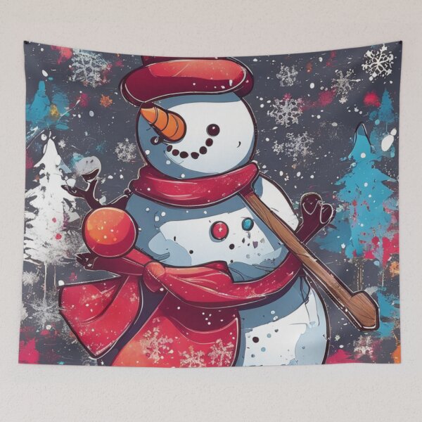Item preview, "Joyful Christmas Snowman Delight - Festive Holiday Design" designed and sold by ManikRaja.