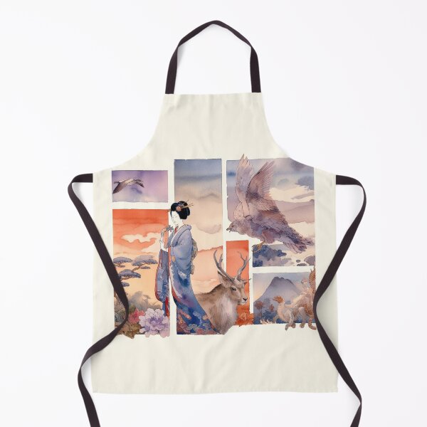 Item preview, Ukiyoe Elegance: Rectangular Animal Watercolour Art Unleashed designed and sold by Doddlaix.