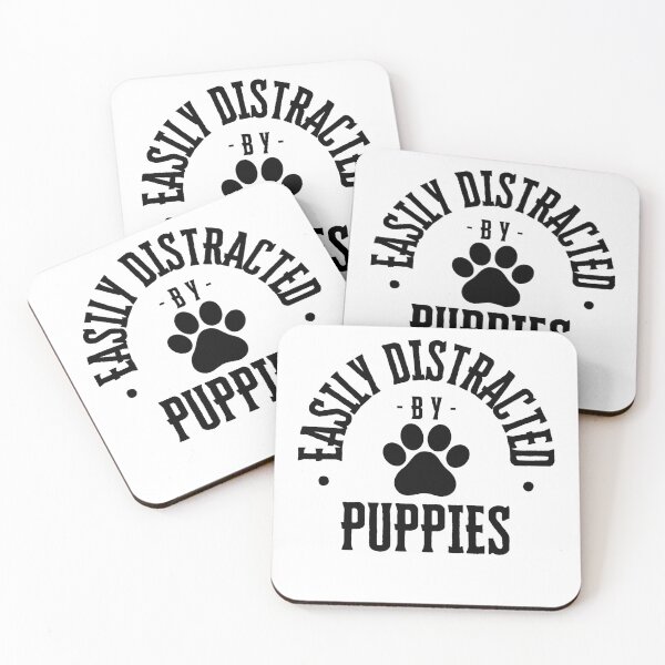 Item preview, Easily Distracted By Puppies designed and sold by printsbymiles.