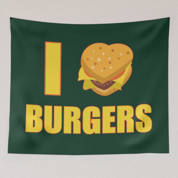Item preview, I love burgers  designed and sold by SidTastic .