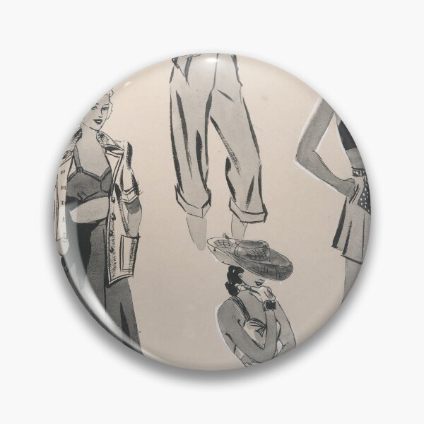 Item preview, 1940s Fashion Sketch by Tana designed and sold by TanaBarto.