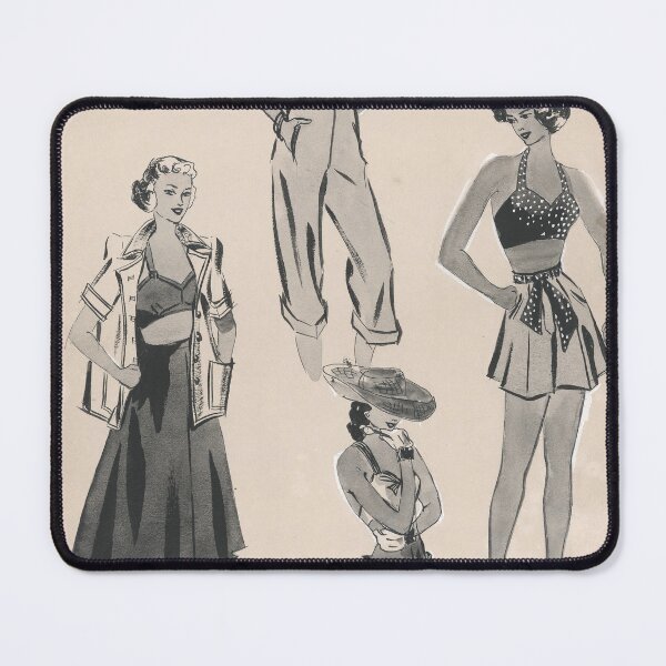 Item preview, 1940s Fashion Sketch by Tana designed and sold by TanaBarto.