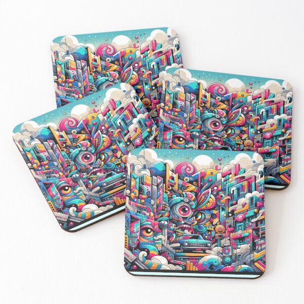 Item preview, Urban Expression: Street Art in Vibrant Colors designed and sold by masquetea.