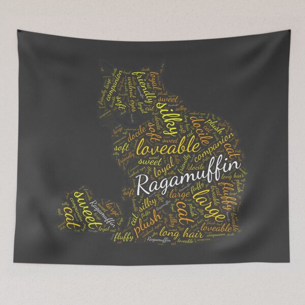 Item preview, Ragamuffin Wordcloud for Darker Backgrounds designed and sold by WordsYouLove.