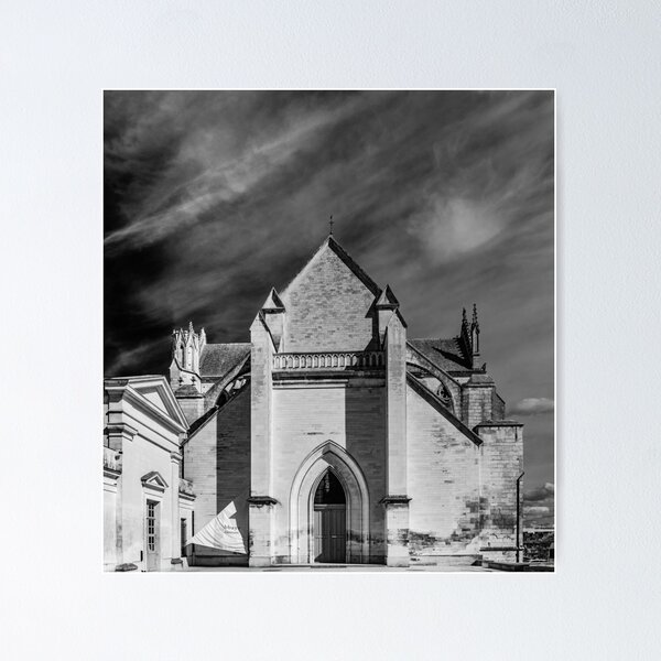Item preview, Abbey Saint-Germain in Auxerre, infrared view, spring sunny day, France designed and sold by Alexander Sorokopud.
