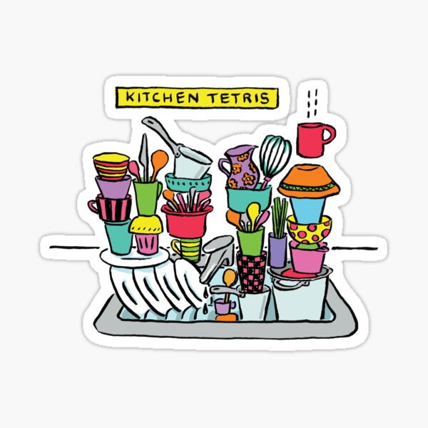 Play Tetris with Cute Dishes Sticker