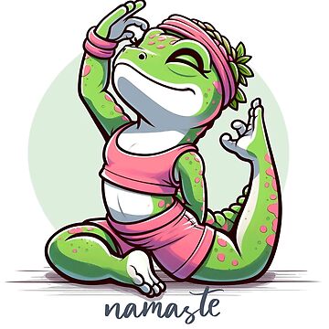 Artwork thumbnail, Zen Yoga Lizard Namaste by heartsake