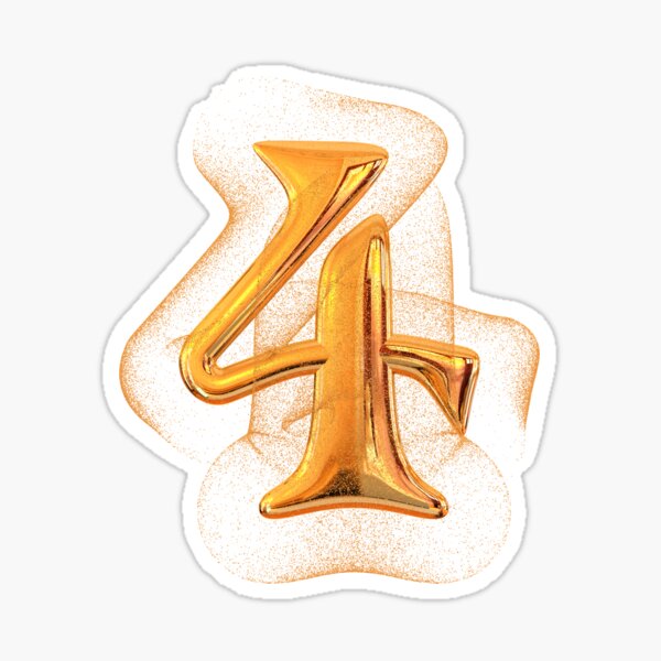 Number 4 Sticker