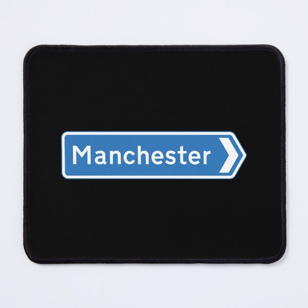 Item preview, Manchester Bound - Blue Motorway Sign designed and sold by WilliamsonMedia.