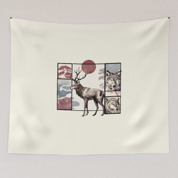Item preview, Rectangular Animal Ukiyoe: Exquisite Watercolour Art Collection designed and sold by Doddlaix.