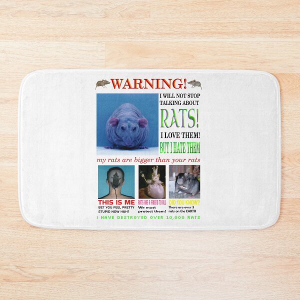 Item preview, WARNING! I WILL NOT STOP TALKING ABOUT RATS! (Alt text) designed and sold by SunnyCorp.