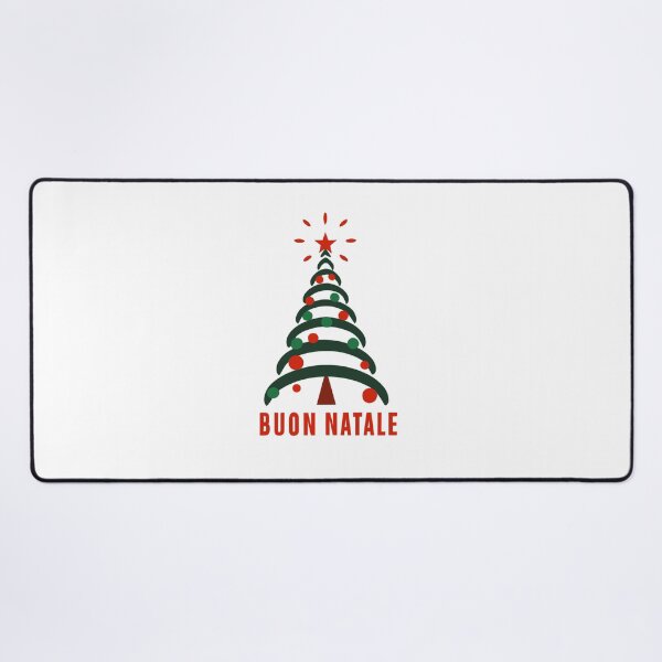 Artikelvorschau, Schicke Weihnachtszeilen: Buon Natale Abstraktion mit rotem Text entworfen und verkauft von EmeraldeaDesign.