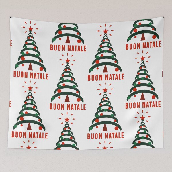 Item preview, Chic Christmas Lines: Buon Natale Red texted Abstraction designed and sold by EmeraldeaDesign.