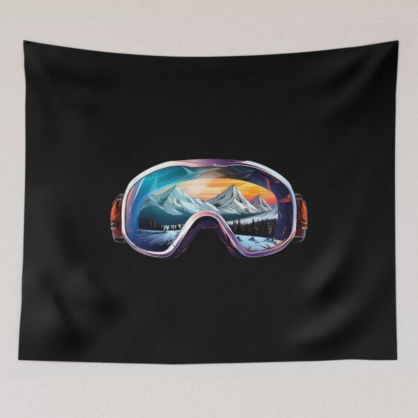 Item preview, Ski Goggles/Sledding Goggles Colorful Winter  Mountain Reflection designed and sold by meganohm.
