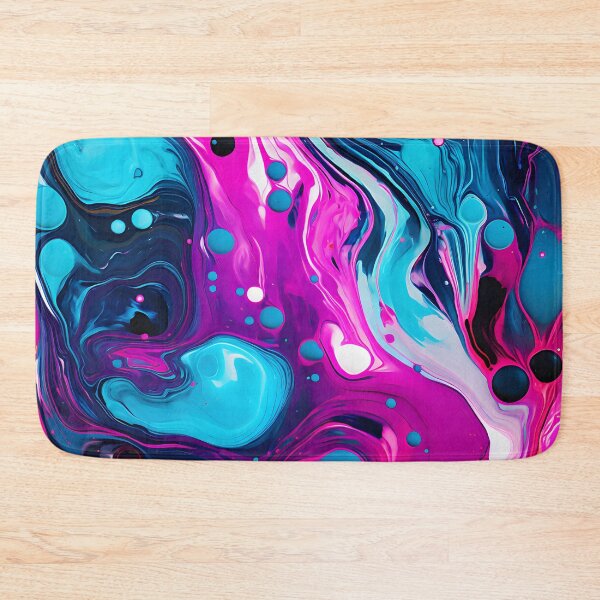 Item preview, Neon Flux: Electric Pink and Azure Abstract Art designed and sold by VectorPlace.