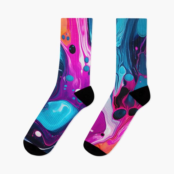 Item preview, Neon Flux: Electric Pink and Azure Abstract Art designed and sold by VectorPlace.