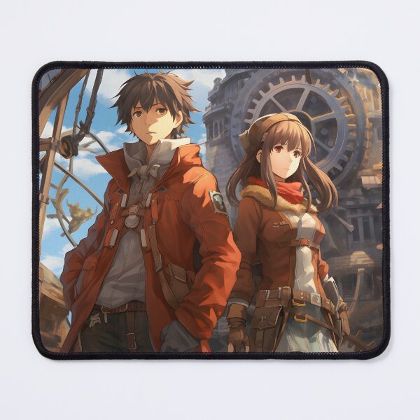 Item preview, Anime Steampunk couple in a fantasy world art designed and sold by TheArtistOf2022.
