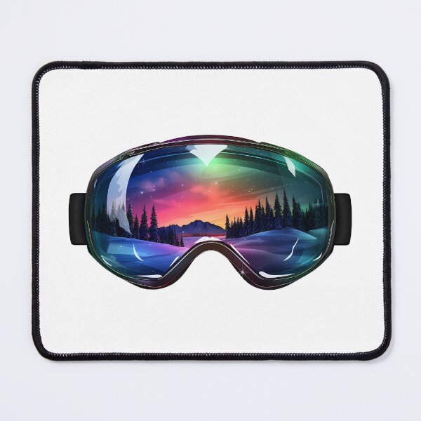 Item preview, Ski Goggles/Sledding Goggles Colorful Northern Lights Winter Mountain Reflection designed and sold by meganohm.