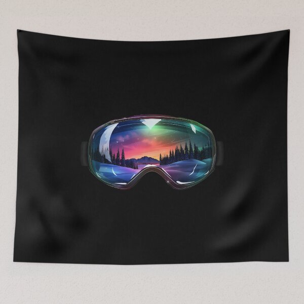 Item preview, Ski Goggles/Sledding Goggles Colorful Northern Lights Winter Mountain Reflection designed and sold by meganohm.