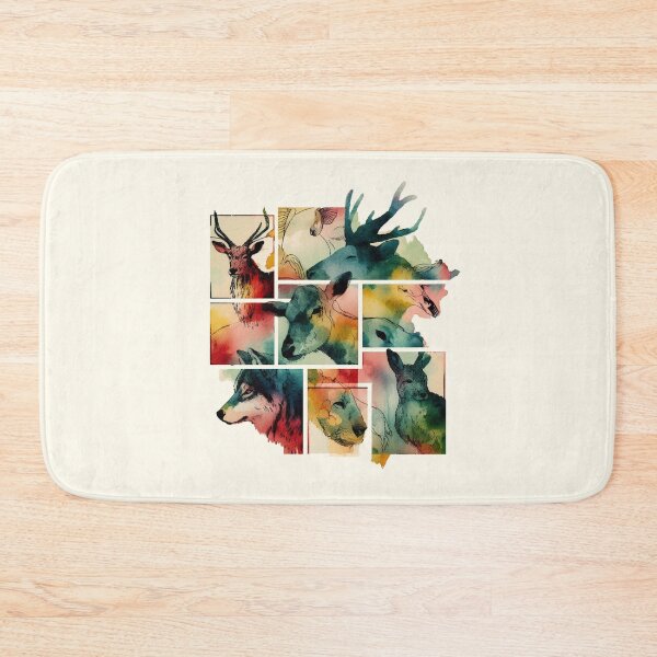 Item preview, Ukiyoe Wonders: Rectangular Animal Art in Watercolour Splendor designed and sold by Doddlaix.