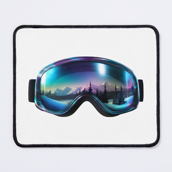 Item preview, Ski Goggles/Sledding Goggles Colorful Northern Lights Winter Mountain Reflection designed and sold by meganohm.