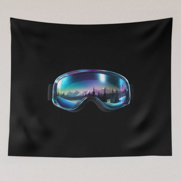 Item preview, Ski Goggles/Sledding Goggles Colorful Northern Lights Winter Mountain Reflection designed and sold by meganohm.