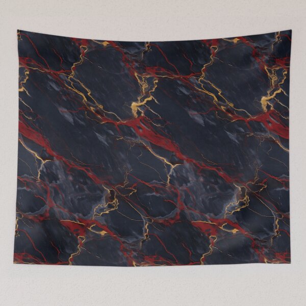 Item preview, Blue, Red and Gold Seamless Repeating Marble Pattern designed and sold by PeteRascal.