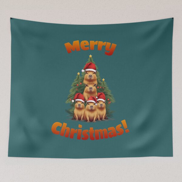 Item preview, Merry Christmas,Capybaras Christmas tree  and Christmas composition, Cute capybara, Christmas sweater designed and sold by Collagedream.