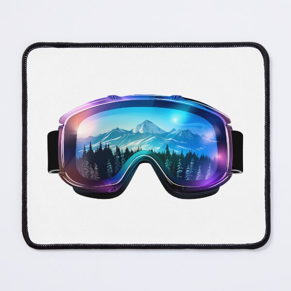 Item preview, Purple Ski Goggles/Sledding Goggles Colorful Northern Lights Winter Mountain Reflection designed and sold by meganohm.