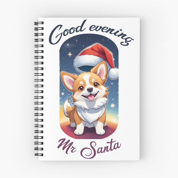Item preview, "Good evening Mr Santa" Corgi designed and sold by Music-matter.