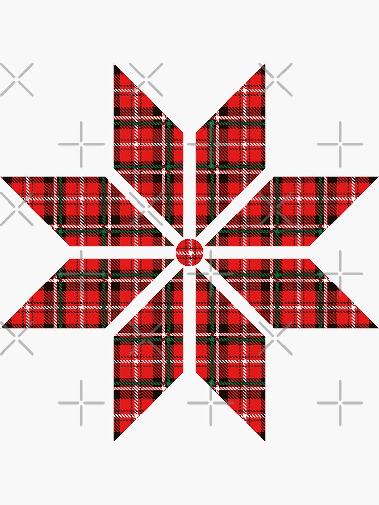 Aperçu 3 sur 3. Sticker avec l'œuvre Plaid tartan créée et vendue par olgart.