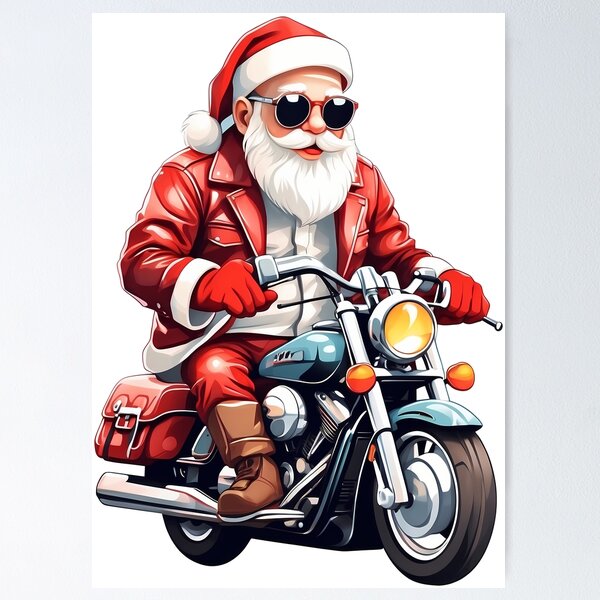 Item preview, Santa Claus rides a motorcycle designed and sold by wplamkung.