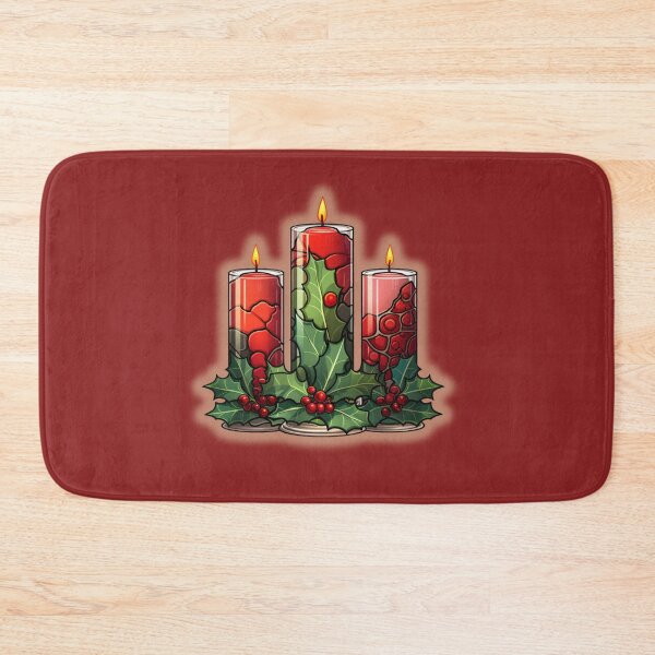 Item preview, Red Candles for Christmas designed and sold by stainedglass101.
