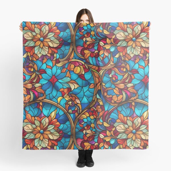 Aperçu de l'œuvre Modèle de vitrail vintage créée et vendue par Patternliss.