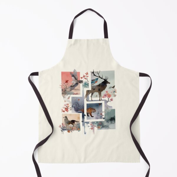 Item preview, Enchanting Rectangular Animals: Ukiyoe Watercolour Marvel designed and sold by Doddlaix.