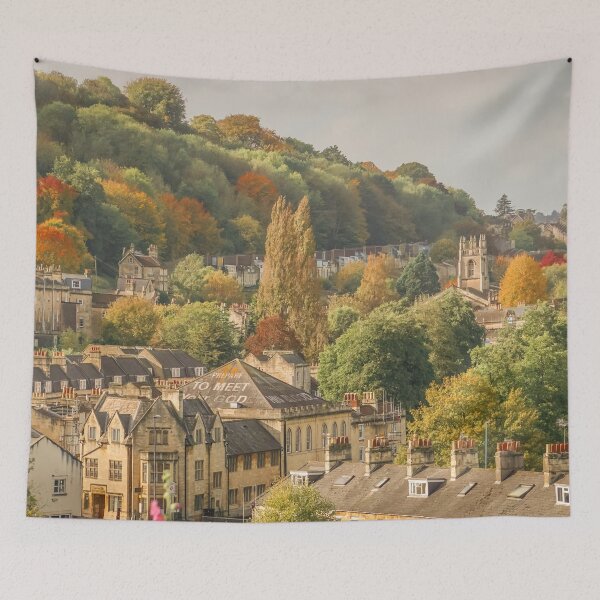 Item preview, Fall mood photography of UK somerset cotswold city Bath in Golden Autumn  designed and sold by Rowena Ko.