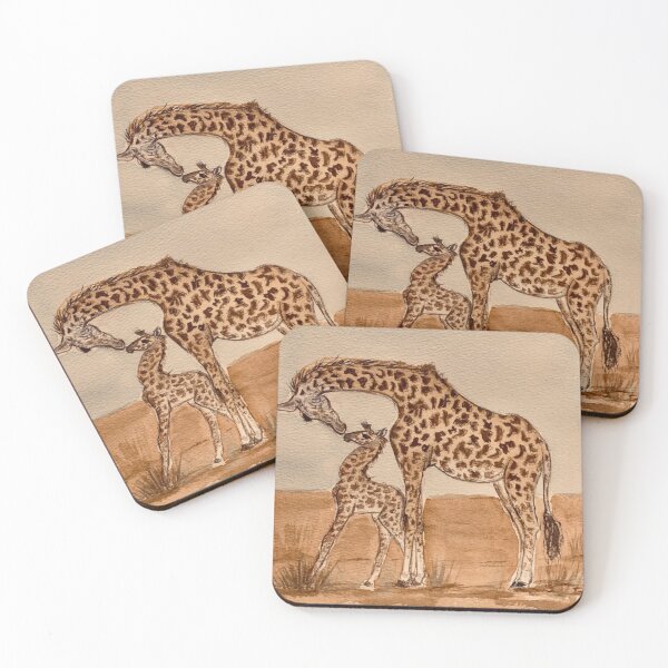Item preview, Mama and baby giraffe  designed and sold by Annabellepaints.