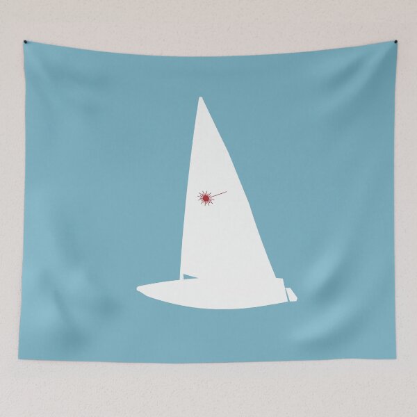 Item preview, Laser Sailing Logo Silhouette White designed and sold by J-Bat.