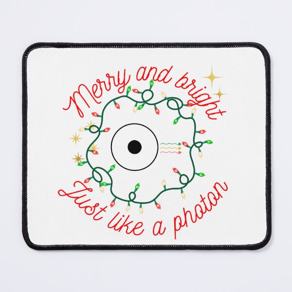 Item preview, Merry and bright, just like a photon, Physics christmas designed and sold by NoetherSym.