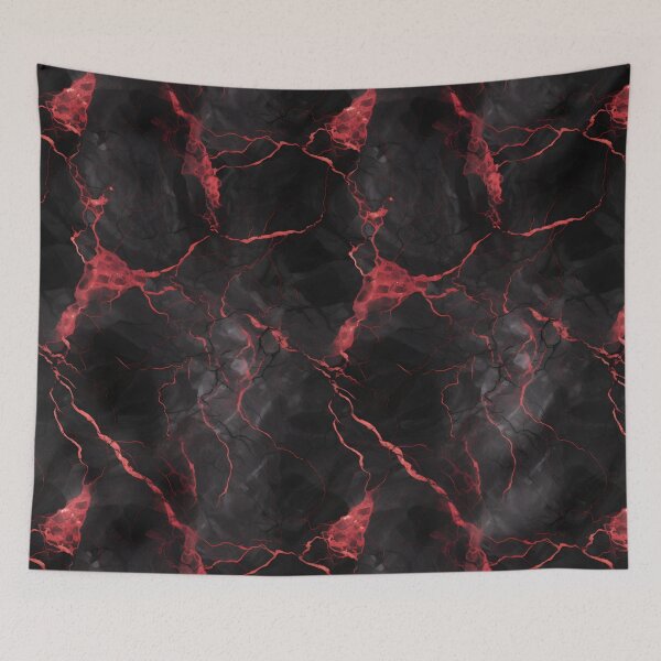 Item preview, Black and Red Seamless Repeating Marble Tile Pattern designed and sold by PeteRascal.