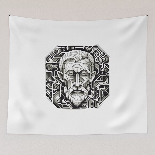 Item preview, Abstract Geometic Image of a Face designed and sold by ReverseBleach.